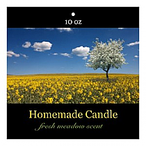 Fresh Meadow Big Square Candle Hang Tag