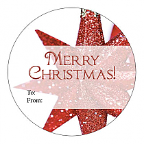 Circle Christmas Star To From Christmas Hang Tag