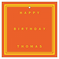 Simple Border Square Birthday Favor Tag