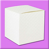 Italian Embossed Papers Tuck Big Top Boxes White - Quilt