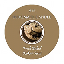 Fresh Baked Small Circle Candle Labels