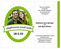 Ribbon Large Invite Wedding Puzzle