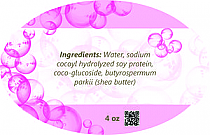 Bubbles Small Oval Bath Body Labels