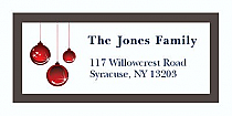 Brown Ornament Christmas Address Labels 2" x .875" 