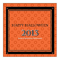 Jack O Lantern Halloween Square Labels 2x2