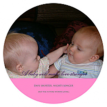 Big Circle Baby Photo Labels With Text