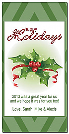 Snowy Christmas Mistletoe Cards  4" x 8"  w-envelope