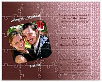 Nouveau Large Invite Wedding Puzzle