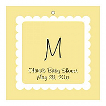 Ruffles Baby Square Favor Tag