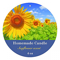 Photo with Text Big Candle Circle Hang Tag