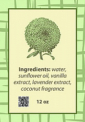 Soothing Text Rectangle Bath Body Label