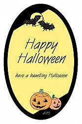 Corner Clipart Halloween Vertical Oval Labels