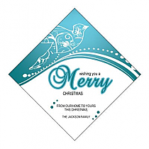 Diamond Swirl Dove Christmas Labels