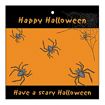 Spider Halloween Square Favor Tag 2x2