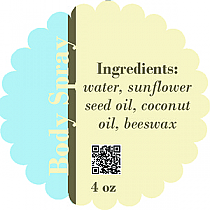 Restful Scalloped Circle Bath Body Label