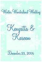 Winter Wonderland Rectangle Wedding Label