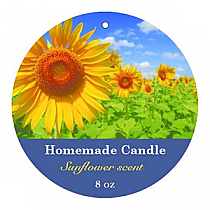 Photo with Text Circle Candle Hang Tag