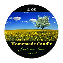 Fresh Meadow Small Circle Candle Labels