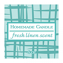 Fresh Linen Small Square Candle Labels