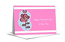 Top and Bottom Valentine Note Card 