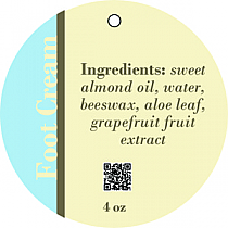 Restful Text Circel Bath Body Favor Tags