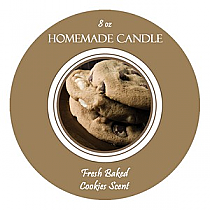 Fresh Baked Big Candle Round Labels