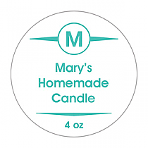 Basic Small Circle Candle Labels