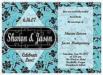 Floral Small Invite Wedding Puzzle