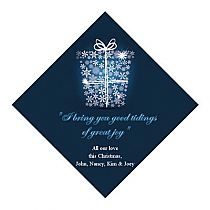 Diamond Big Present Ribbon Christmas Labels