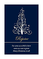 Christmas Tree Vertical Rectangle Label