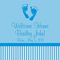 Footprints Baby Square Baby Labels