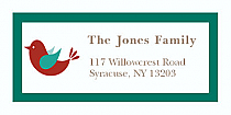 Red Bird Christmas Address Labels 2" x .875" 