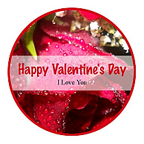 Photo Valentine Circle Labels 2x2