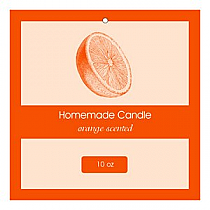 Orange Big Square Candle Hang Tag