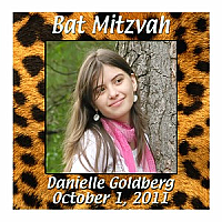 Theme Small Square Bat Mitzvah Labels