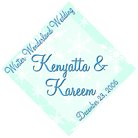 Winter Wonderland Diamond Wedding Labels