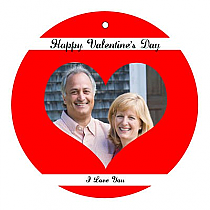 Single Heart Valentine Circle Favor Tag 2x2