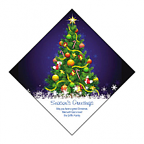 Decorated Christmas Tree Diamond Label