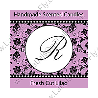 Custom Floral Pearls Square Food & Craft Label