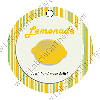 Happy 70's Yellow Big Circle Food & Craft Hang Tag