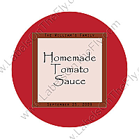 Vogue Crimsonred Circle Food & Craft Label