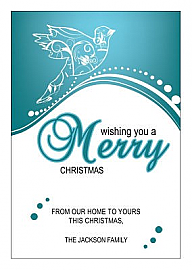 Vertical Rectangle Swirl Dove Christmas Labels