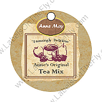 Paper Tea Bag Circle Food & Craft Hang Tag