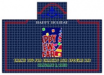 Happy Holidays New Year Rectangle Labels 4.25x3