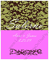 Rococo Vertical Big Rectangle Wedding Labels