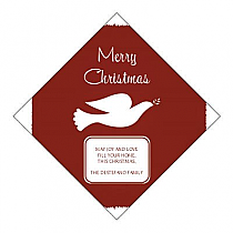 Diamond Red Dove Christmas Labels