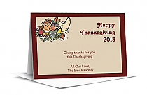 Thick Border Thanksgiving Note Card 5x3.5