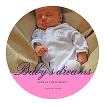 Small Circle Baby Photo Labels With Text