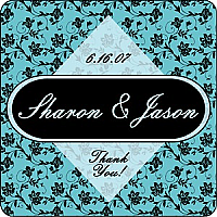 Floral Square Wedding Coaster