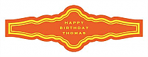 Simple Border Birthday Fancy Cigar Band Labels